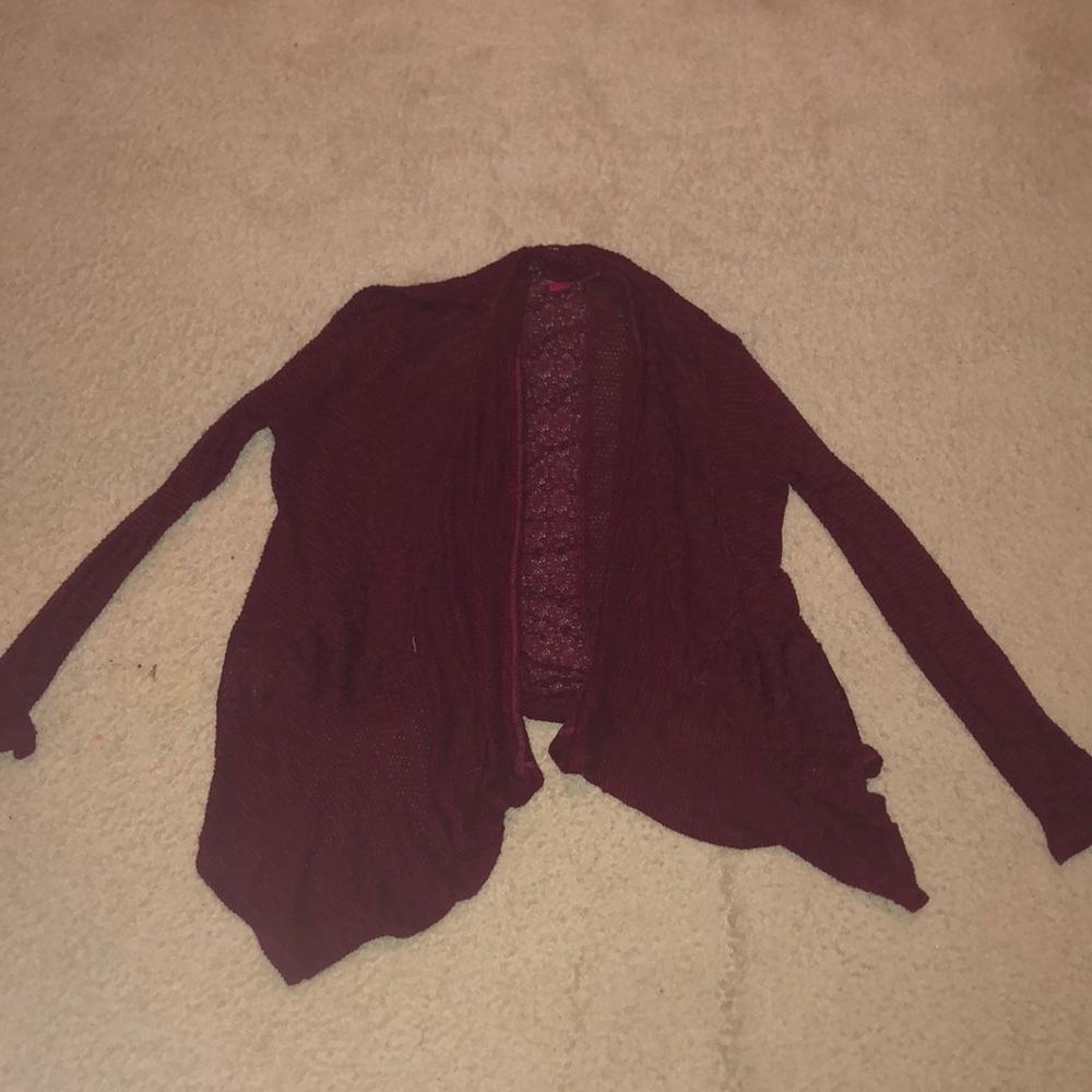 Maroon cardigan